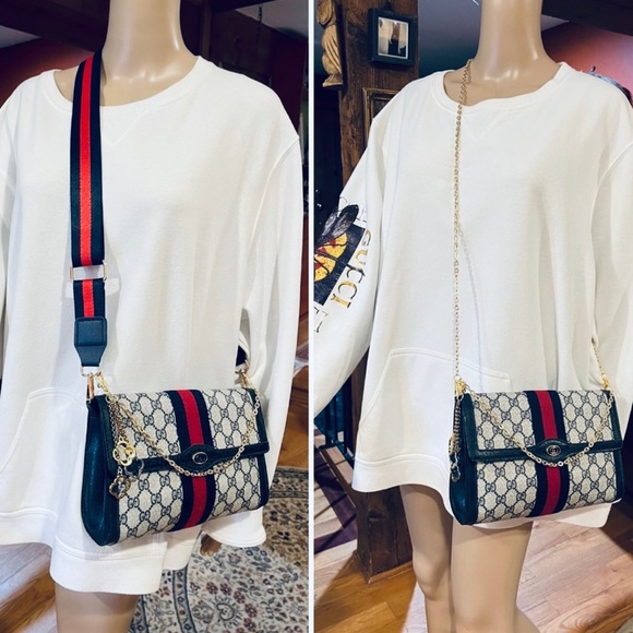 🚫SOLD on ♏️🚫STUNNING GUCCI SUPREME🔥💙 SUPER SHARP ATTRACTIVE SEXY ELEGANT EUC - Picture 7 of 16